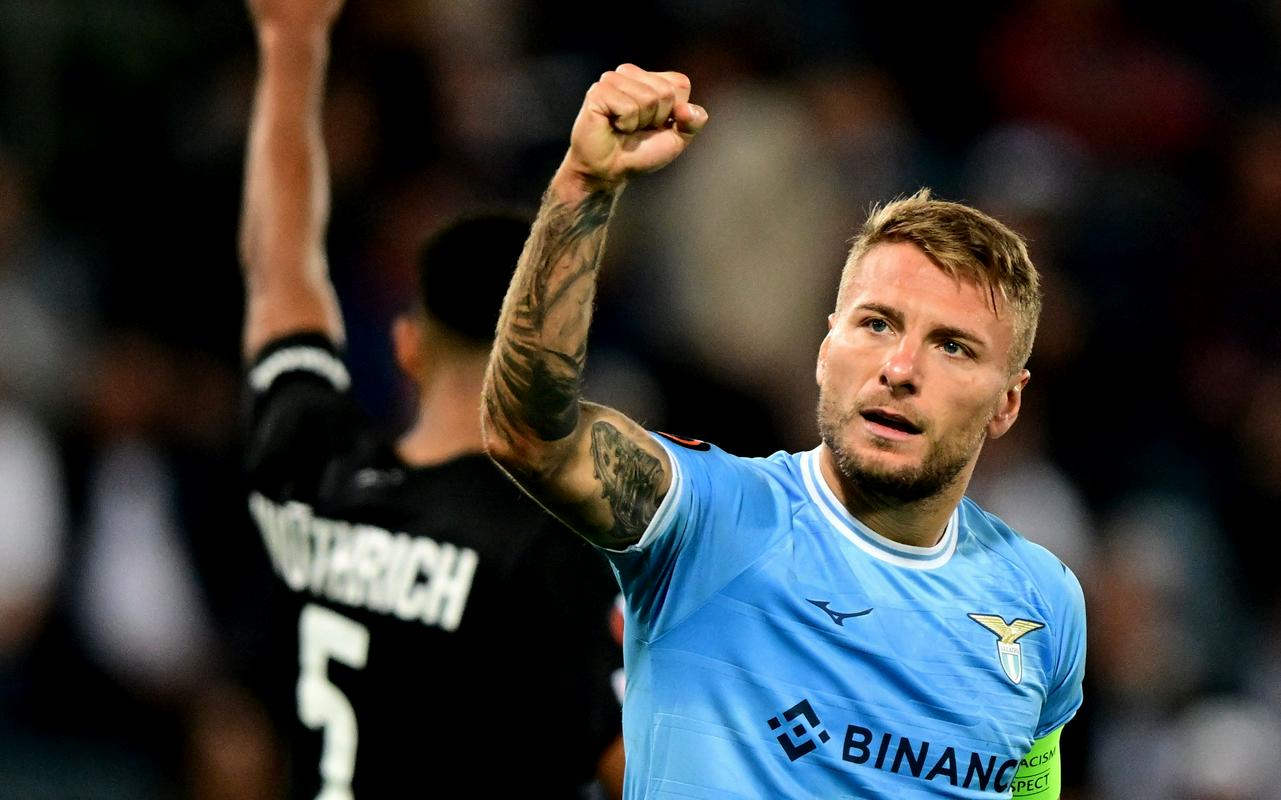 Ciro Immobile was too quick to rejoice at the goal in Graz.  Photo: EPA