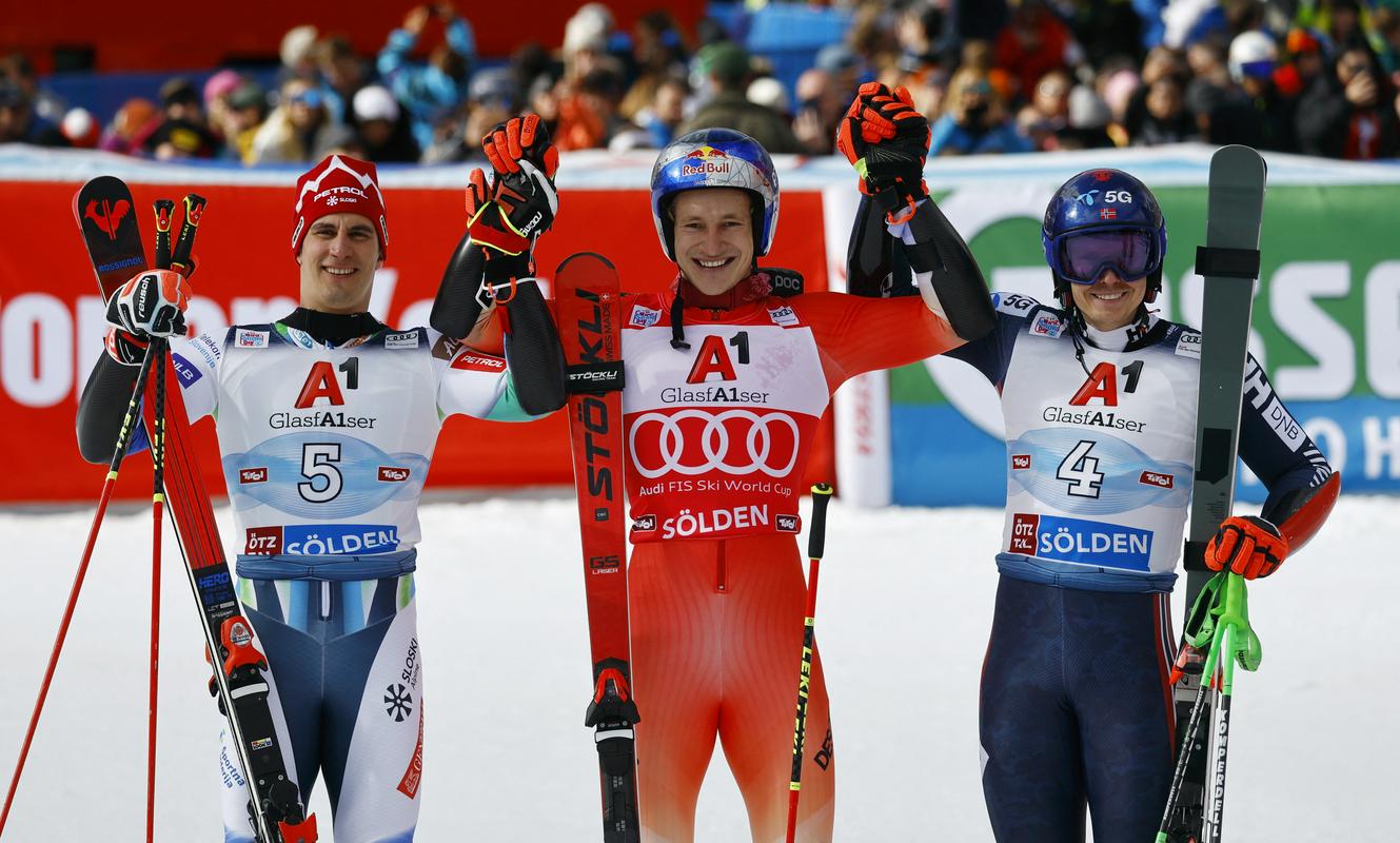 Kot na olimpijskih igrah v Pekingu: samo Odermatt je bil boljši od Kranjca. Foto: Reuters