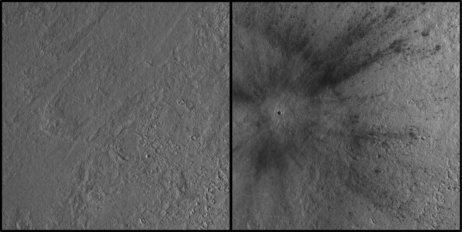 Prej in potem. Foto: NASA/JPL-Caltech/University of Arizona