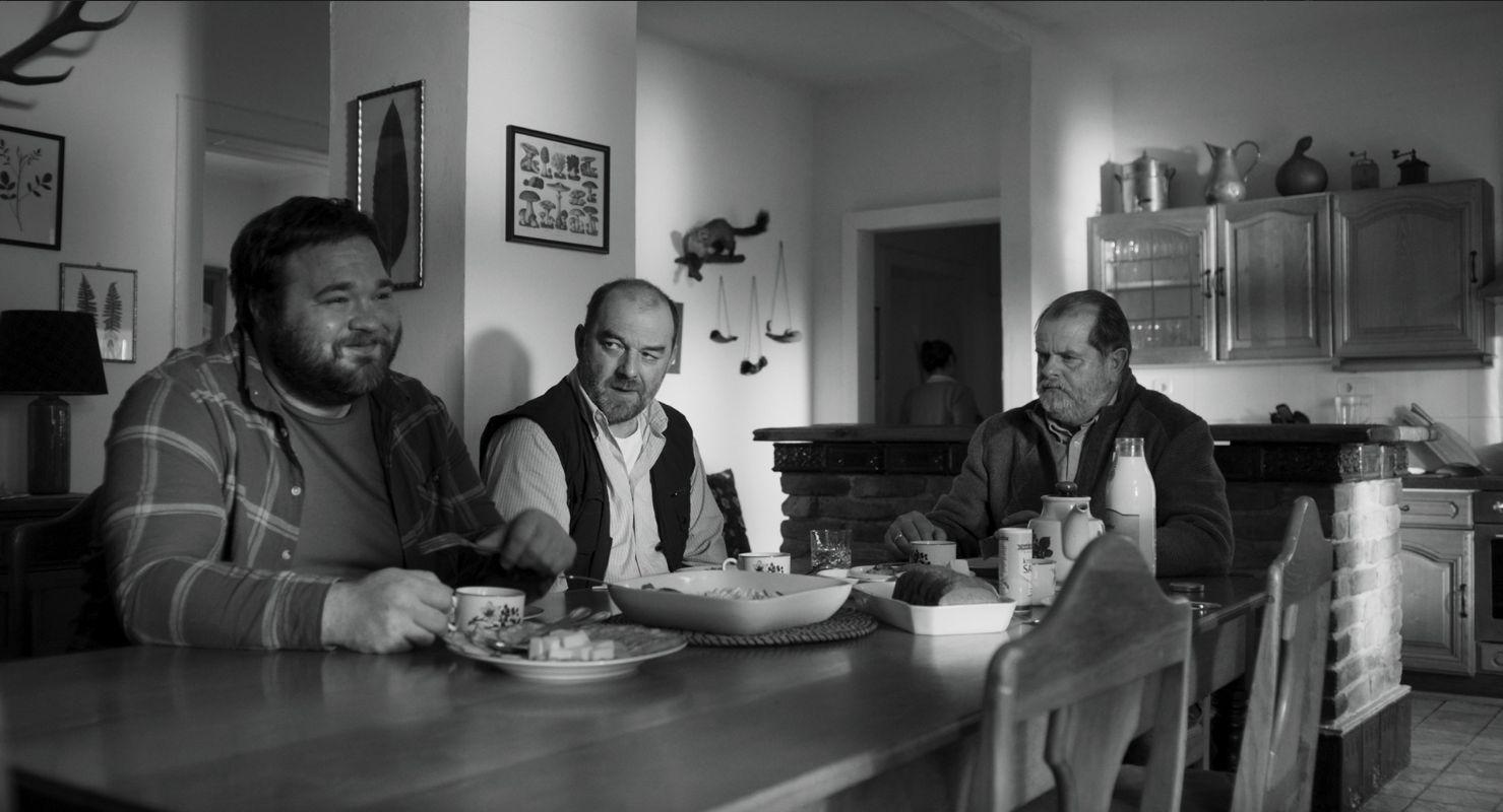 Lovro Lezič, Gaber Terseglav in Alexander Mitterer v filmu Orkester. Foto: Mitja Ličen