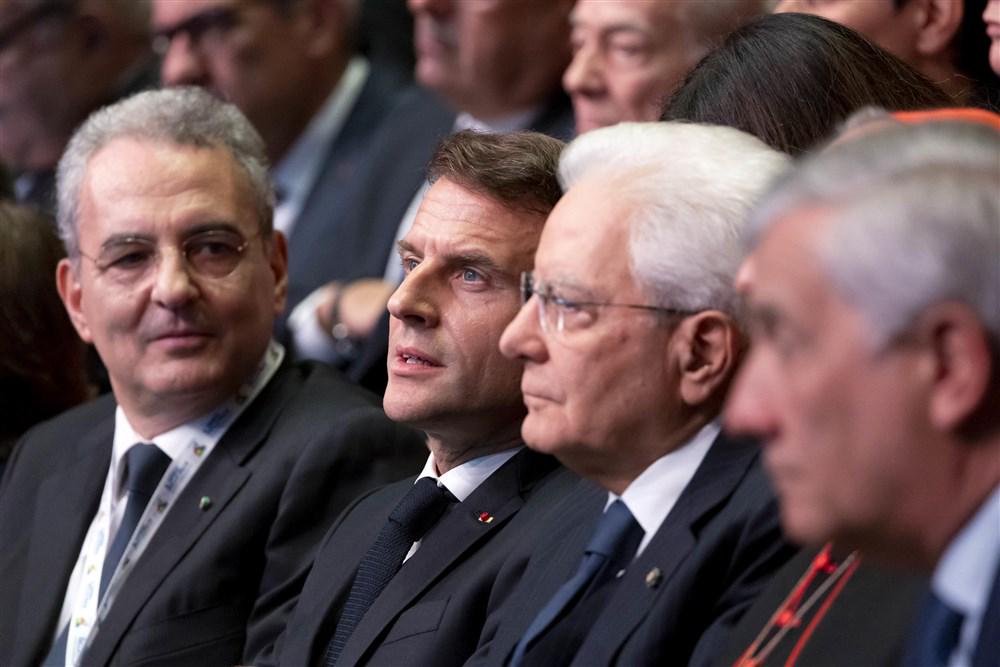Francoski in italijanski predsednik skušata zgladiti razrahljane odnose med državama. Foto: EPA
