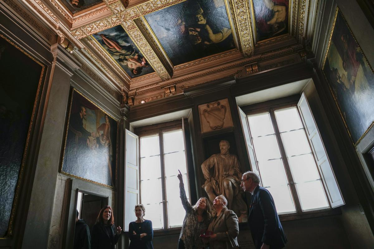 Allegoria dell'Inclinazione je bila ena od 15 slik, naročenih za strop v galeriji te firenške palače. Foto: AP