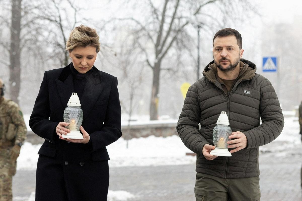 Olena and Volodymyr Zelensky.  Photo: Reuters