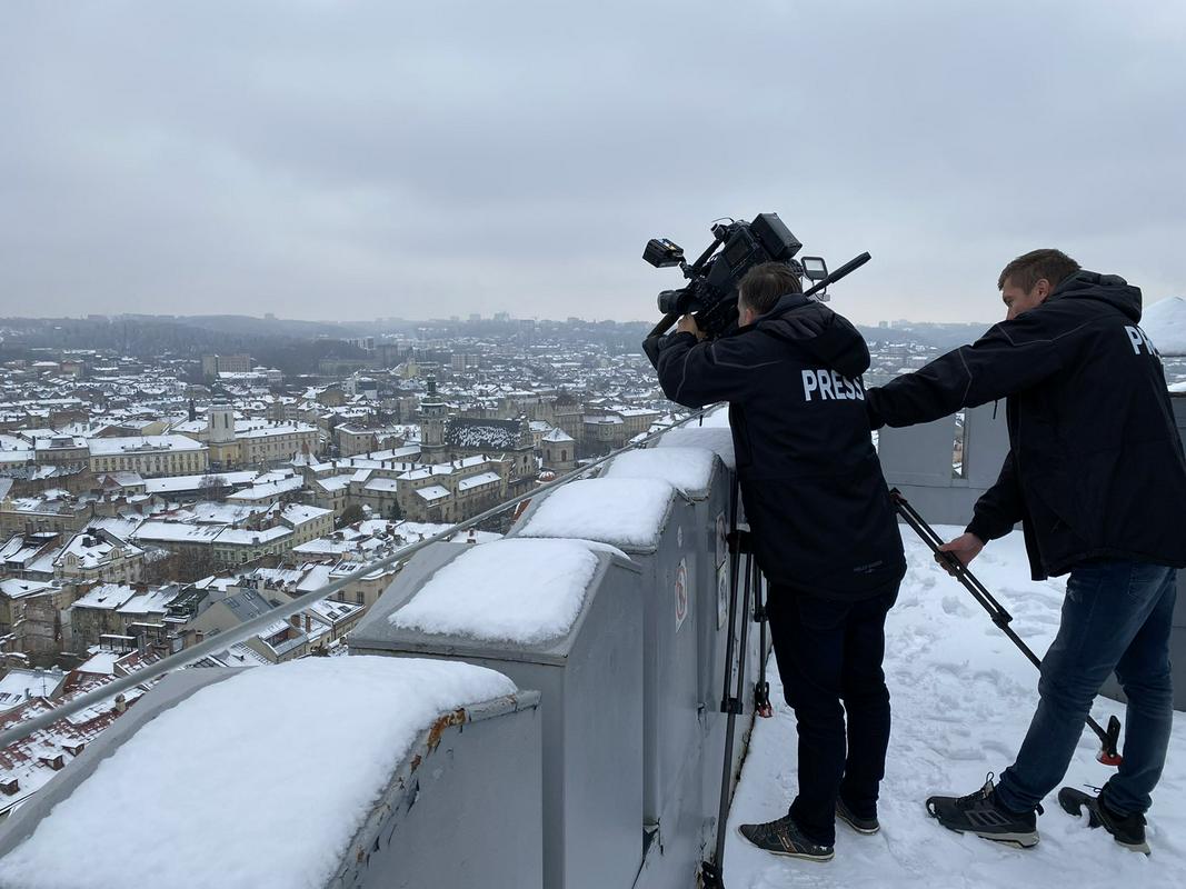 In Lviv.  Photo: TV Slovenia