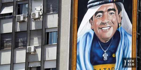 Ein neues Wandbild von Maradona als Ansporn für die argentinische Nationalmannschaft bei der WM
