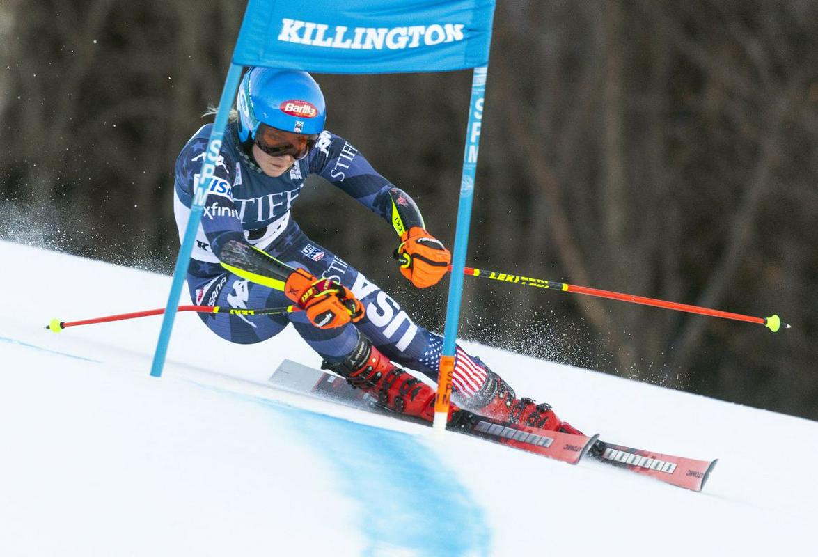 Mikaela Shiffrin v veleslalomu niti približno še ni na takšni ravni kot v slalomu. Foto: Reuters