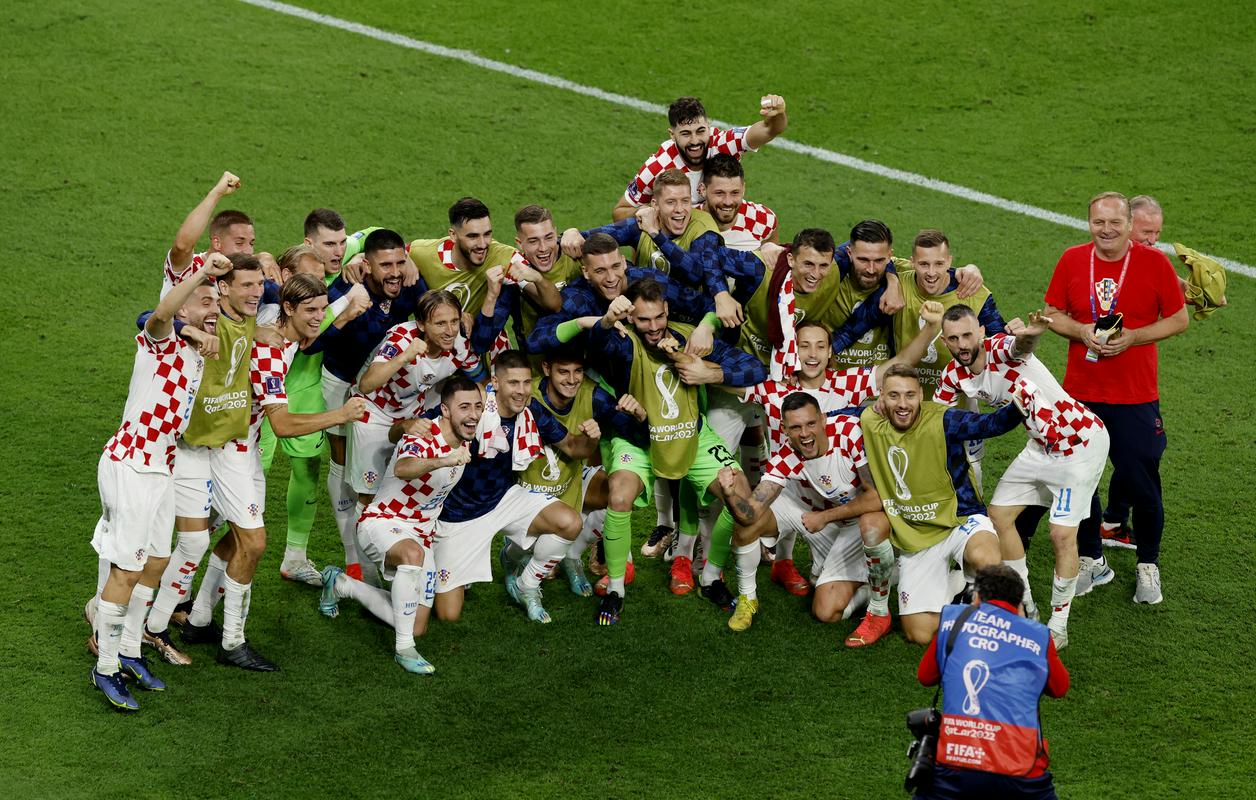 Hrvaška se je na šestem SP-ju tretjič prebila v osmino finala. Leta 1998 je na koncu zasedla tretje mesto, leta 2018 pa drugo. V letih 2002, 2006 in 2014 je SP končala že po predtekmovanju. Foto: Reuters