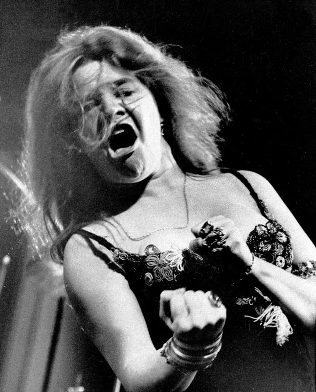 Janis Joplin during a concert at the Newport Folk Festival in 1968. Photo: AP