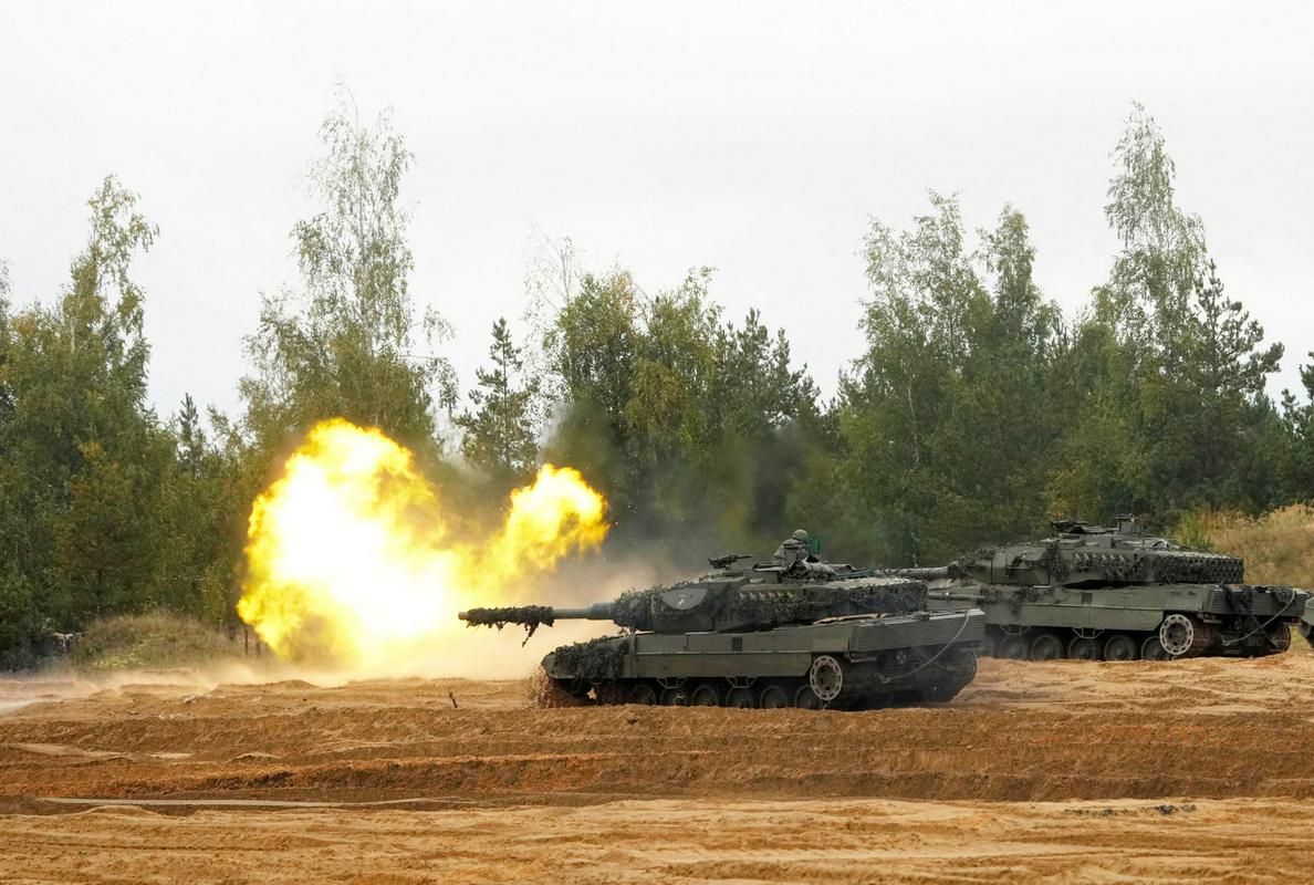 Ukrajina si želi sodobnih tankov leopard 2. Foto: Reuters