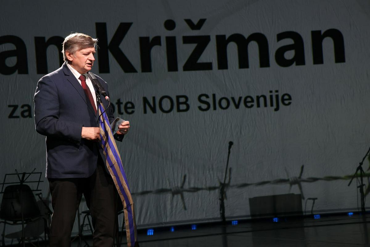 Predsednik ZZB-ja za vrednote NOB Slovenije Marjan Križman. Foto: Iztok Pipan, TV Medvode
