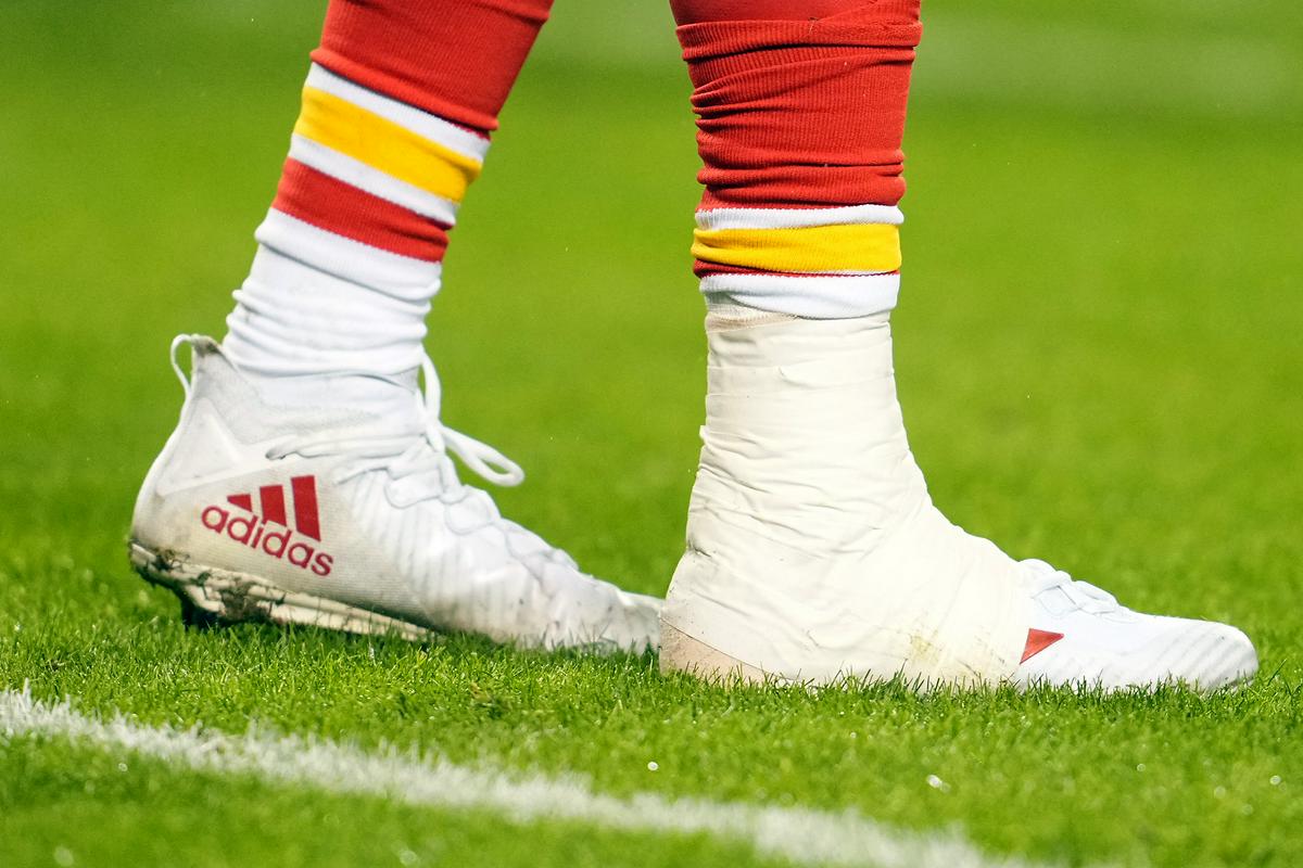 Mahomes' ankle was under scrutiny.  Photo: Reuters