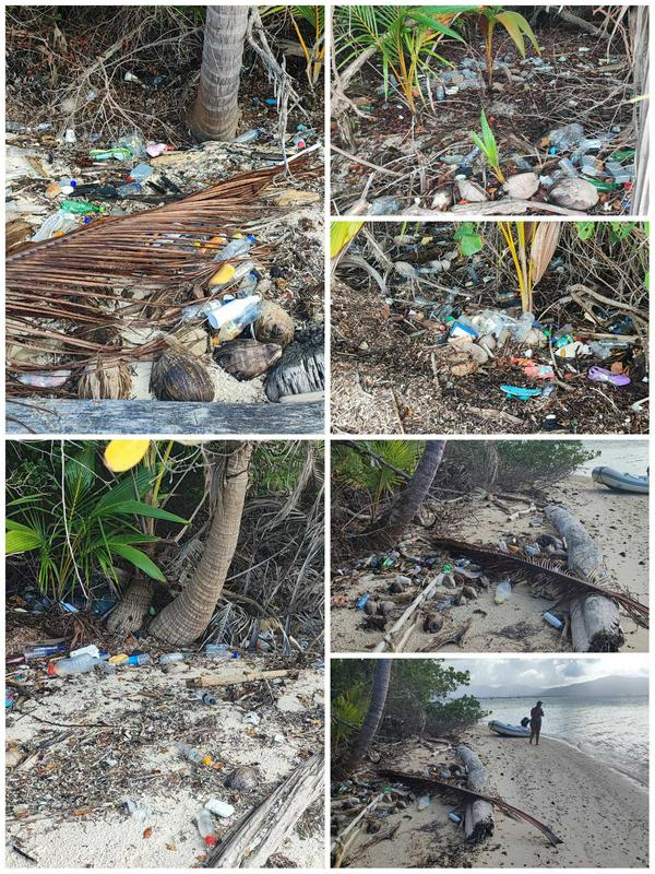 Na vseh otokih je mogoče videti smeti, ki jih na obalo prinese Karibsko morje. Foto: Osebni arhiv
