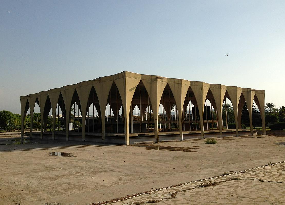 The unfinished Rachid Karami International Fairground in Tripoli.  Photo: Wikipedia Commons