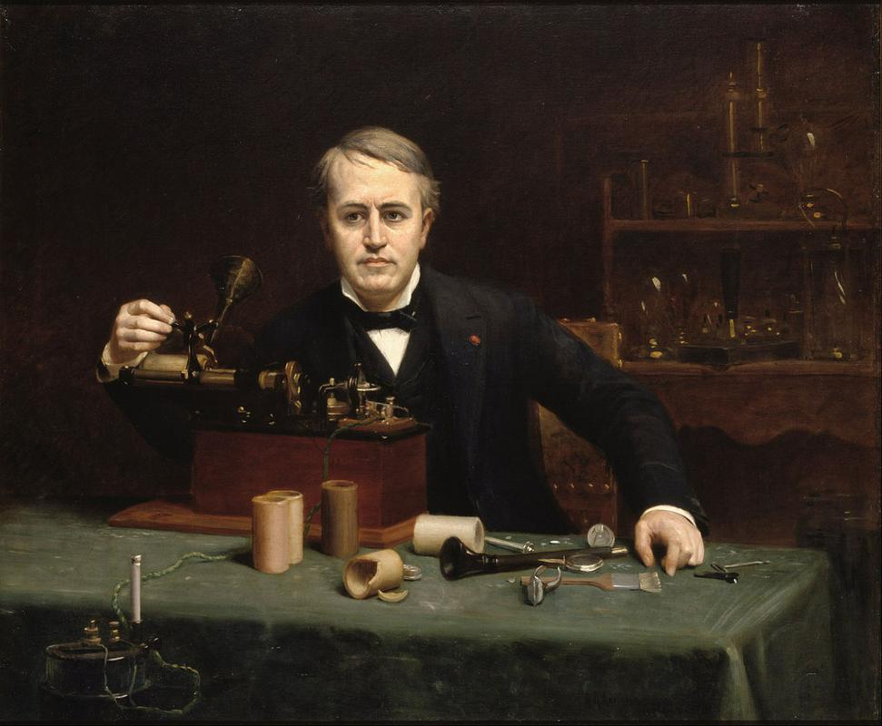 Thomas Alva Edison je bil ameriški izumitelj svetovnega slovesa s 1093 priznanimi patenti, ki jih je dobil za svoje izume in tudi izboljšave tujih izumov. Bil je izumitelj širokega razpona in je svoje patente in izdelke znal zelo dobro tržiti. Foto: National Portrait Gallery, Smithsonian Institution