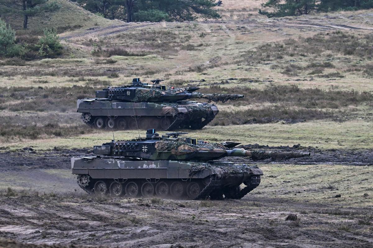 Nemčija je Ukrajini obljubila tudi naprednejše tanke leopard 2. Foto: Reuters