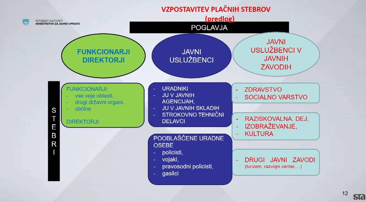 Predvidena razdelitev na stebre. Foto: TV Slovenija, posnetek zaslona