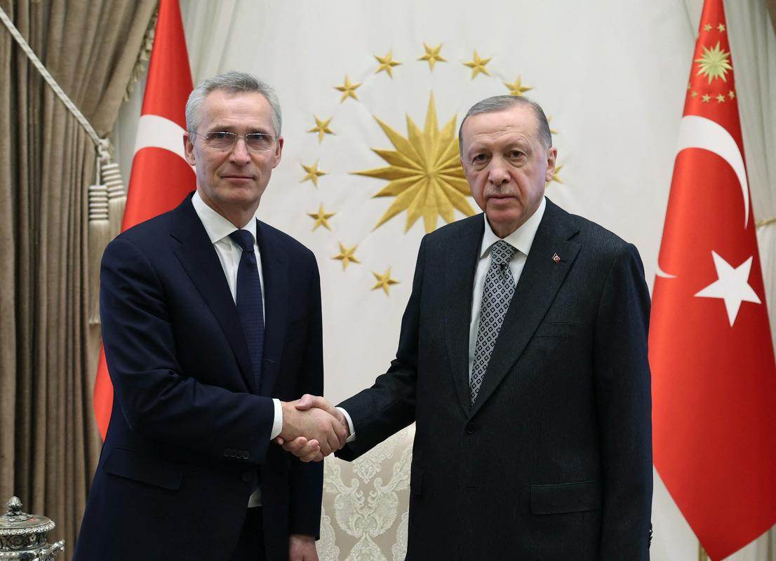 Stoltenberg in turški predsednik Erdogan. Foto: Reuters