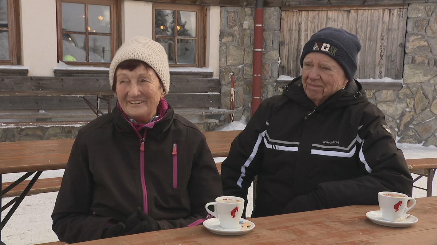 85-letna Milena in 87-letni Franci Malovrh. Foto: TV Slovenija