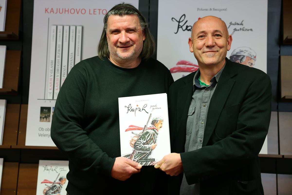Predstavitev stripovskega albuma z naslovom Kajuh, pesnik partizan v ljubljanskem Konzorciju. Foto: BoBo