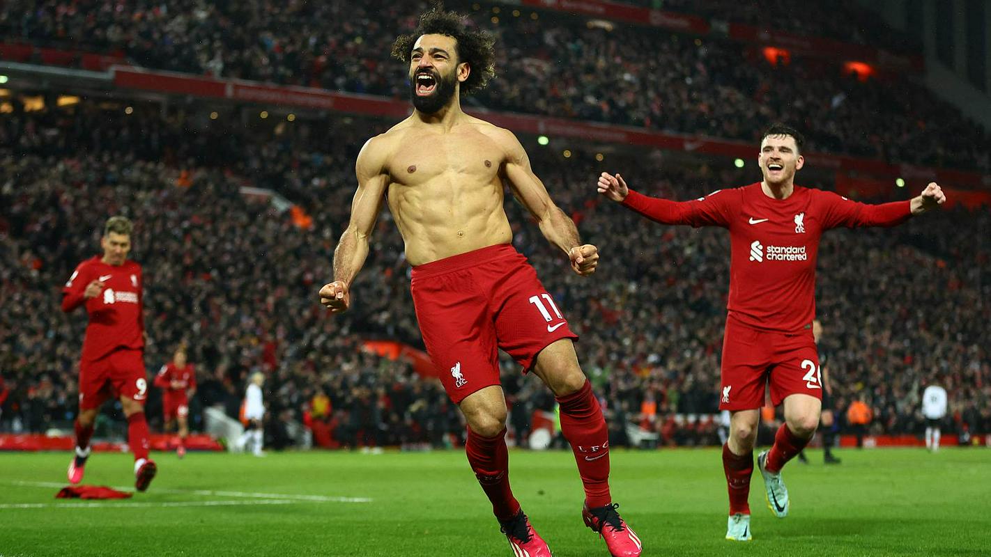 Salah je mrežo Uniteda zatresel na šesti zaporedni tekmi. Foto: Reuters