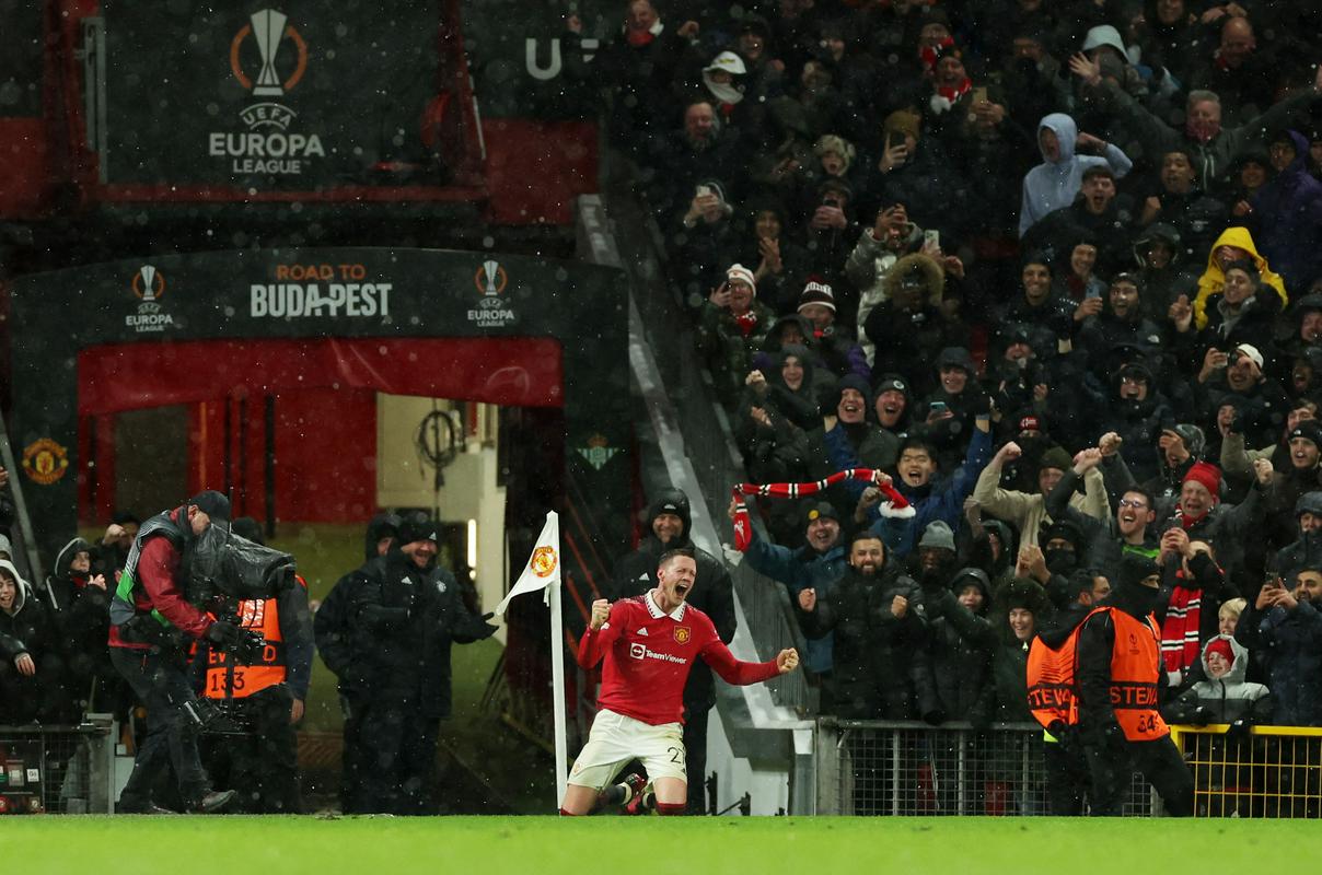 Wout Weghorst je zadel zadnji gol za Manchester United. Foto: Reuters
