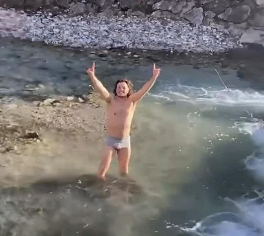 After Saturday's match, Hadalin also regenerated by swimming in the Pišnica river.  Photo: Instagram