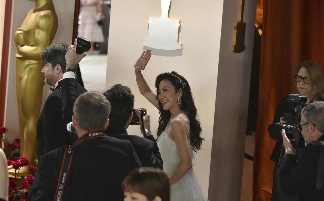 Michelle Yeoh can tonight become the first Asian Oscar winner for a leading role in history.  Photo: AP