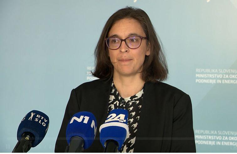 Državna sekretarka na ministrstvu za okolje, podnebje in energijo Tina Seršen. Foto: Posnetek zaslona