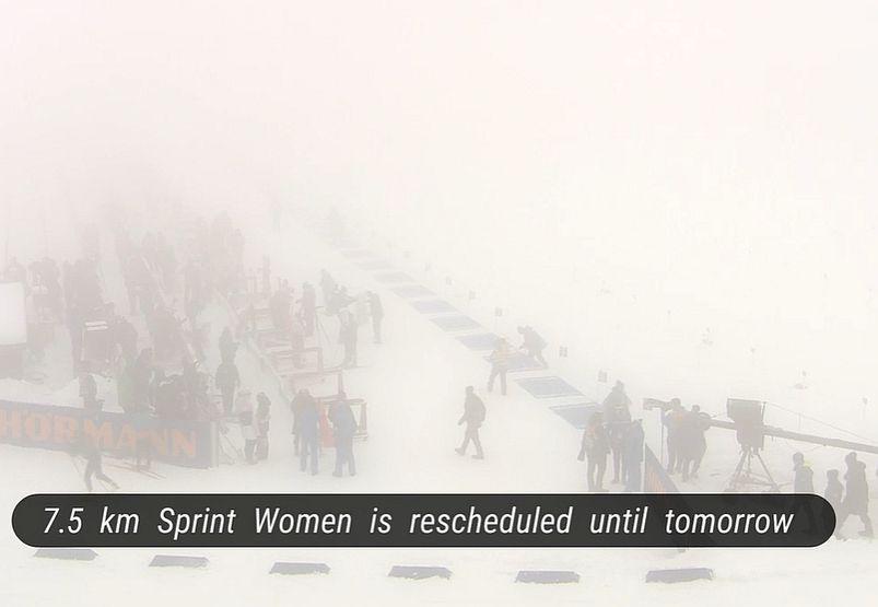 Ženski sprint (na 7,5 km) je prestavljen na jutri. Foto: MMC RTV SLO