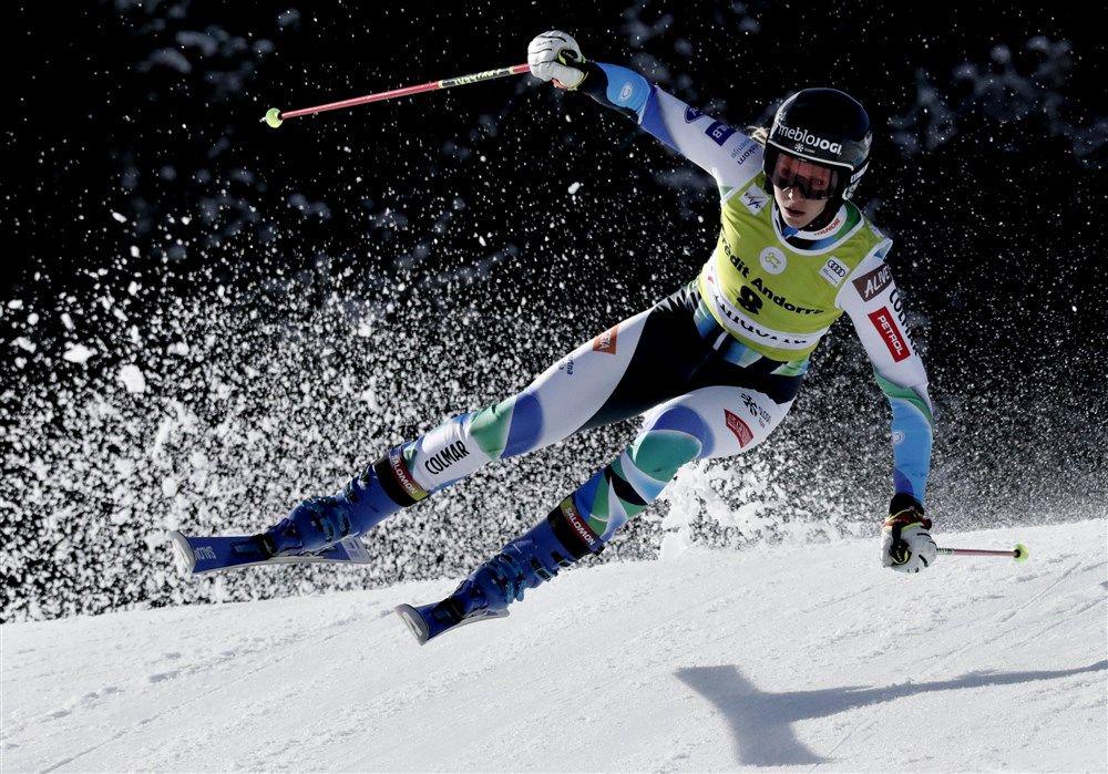 Ana Bucik je v lanski sezoni na finalu s 4. mestom v slalomu postavila izid sezone, letos pa v Soldeuu ni tekmovala po željah. Na slalomu je odstopila, na veleslalomu pa ostala brez točk. Foto: EPA