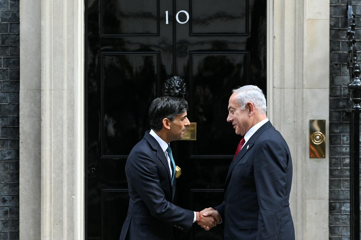 Sunak in Netanjahu. Foto: Reuters