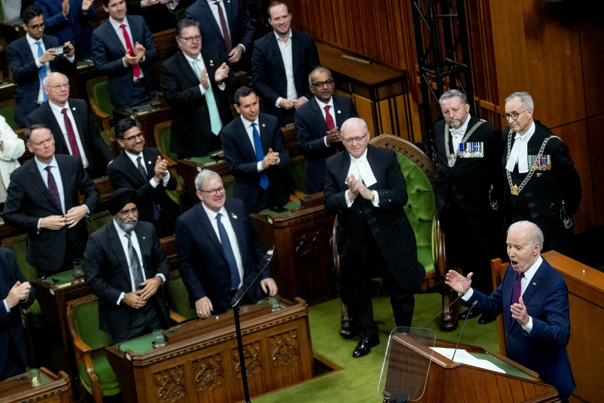 Biden je nagovoril kanadski parlament. Foto: Reuters