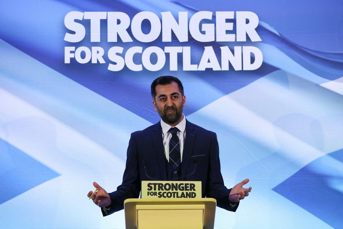 Kot njegova dva predhodnika si bo tudi Yousaf prizadeval za neodvisnost Škotske. Foto: Reuters
