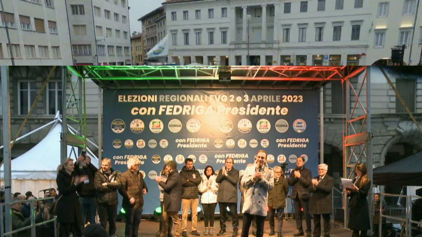 La manifestazione di Udine del Centro Destra