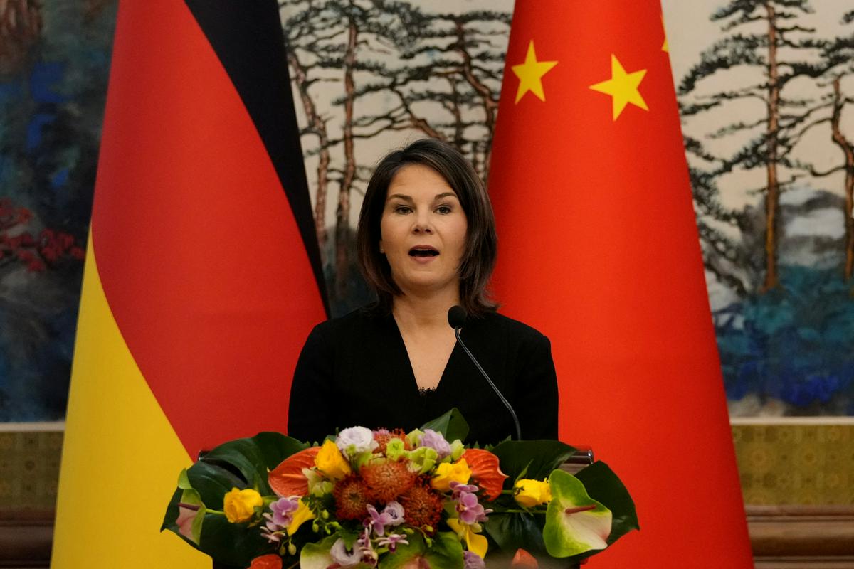 Nemška zunanja ministrica je na turneji po Aziji. Foto: Reuters