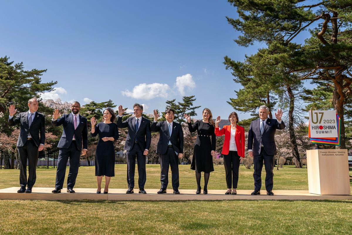 Zunanji ministri skupine G7 na Japonskem. Foto: Reuters