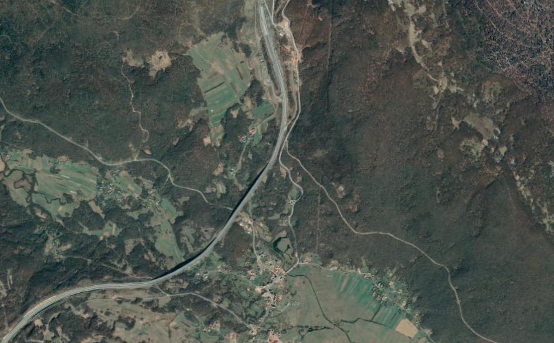 Območje, kjer je letalo izginilo z radarja. Foto: Google Earth