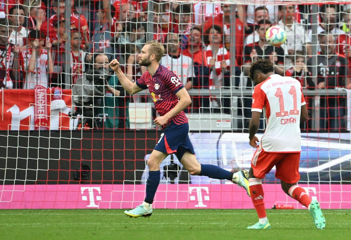 Konrad Laimer je 20. maja šokiral Bayern na Allianz Areni, v prihodnji sezoni pa bo skušal napolniti vitrino na Säbener Strasse. Foto: Reuters