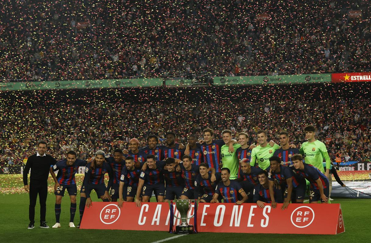 Barcelona je v letošnji sezoni postala španski prvak, osvojila pa je tudi domači superpokal. Foto: Reuters
