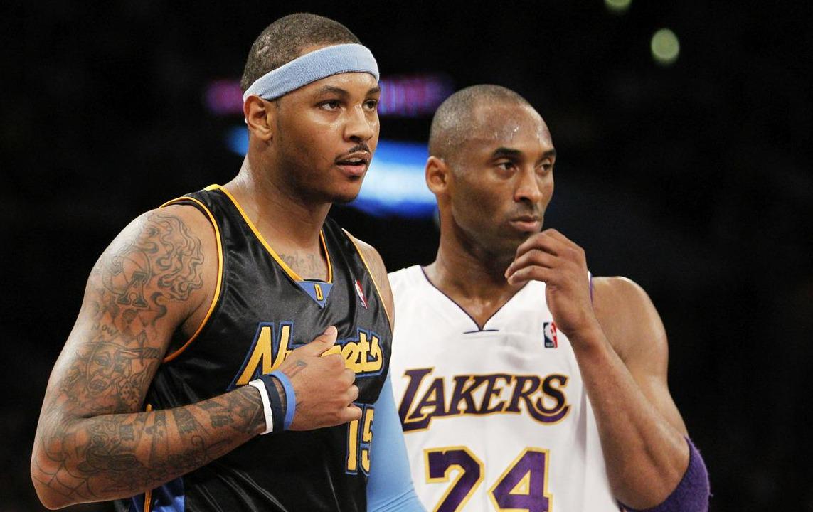 Carmelo Anthony se je maja 2009 v finalu Zahoda srečal s Kobejem Bryantom. V napeti seriji so bili Lakersi boljši s 4:2 v zmagah. Foto: AP