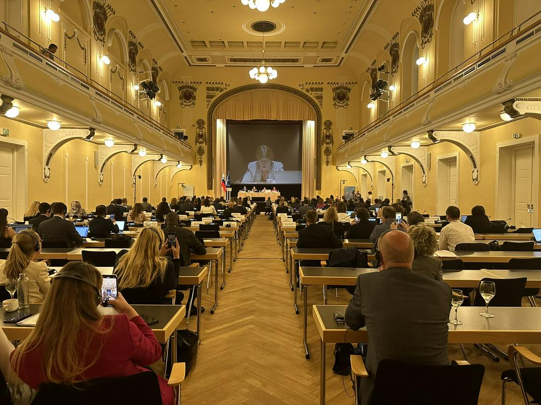 V Ljubljani se zaključuje največja diplomatska konferenca, ki jo je Slovenija kadar koli gostila. Na njej je sodelovalo približno 300 strokovnjakov s področja mednarodnega javnega in kazenskega prava iz 71 držav podpornic pobude za sprejem konvencije. Foto: Twitter/Ministrstvo za zunanje zadeve