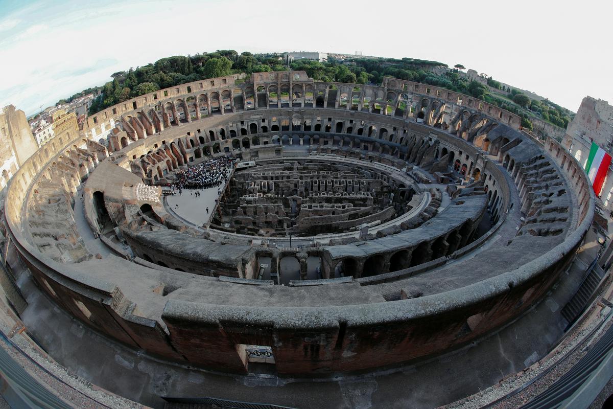 Pogled na Kolosej iz zraka. Foto: Reuters