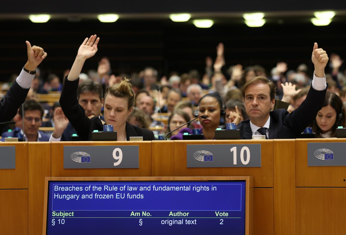 Glasovanje v evropskem parlamentu. Foto: EPA