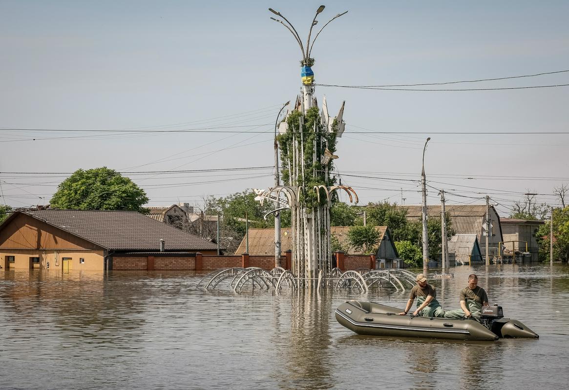 Poplave v mestu Herson. Foto: Reuters