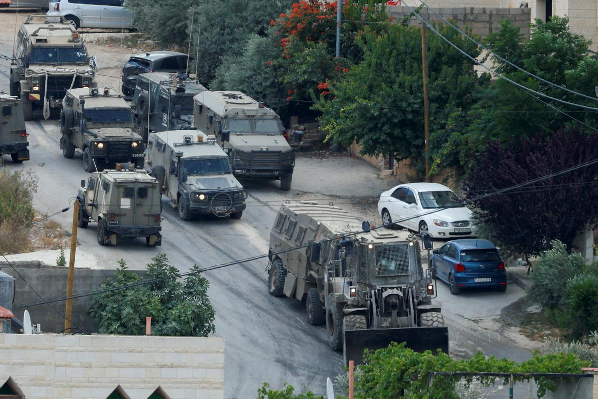Izraelske okupacijske sile v Dženinu na Zahodnem bregu. Foto: Reuters