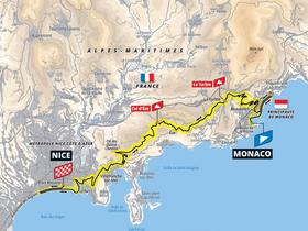 De Monaco à Nice dans une course contre la montre en passant par deux ascensions bien connues : la Turbie et Eze.  Photo : ASO