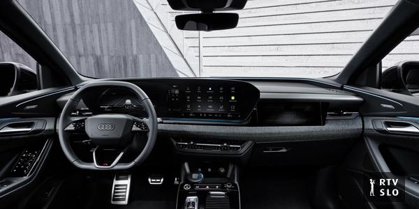 Audi Q6 e-tron: ein riesiger Bildschirm, umgeben von recyceltem Stoff