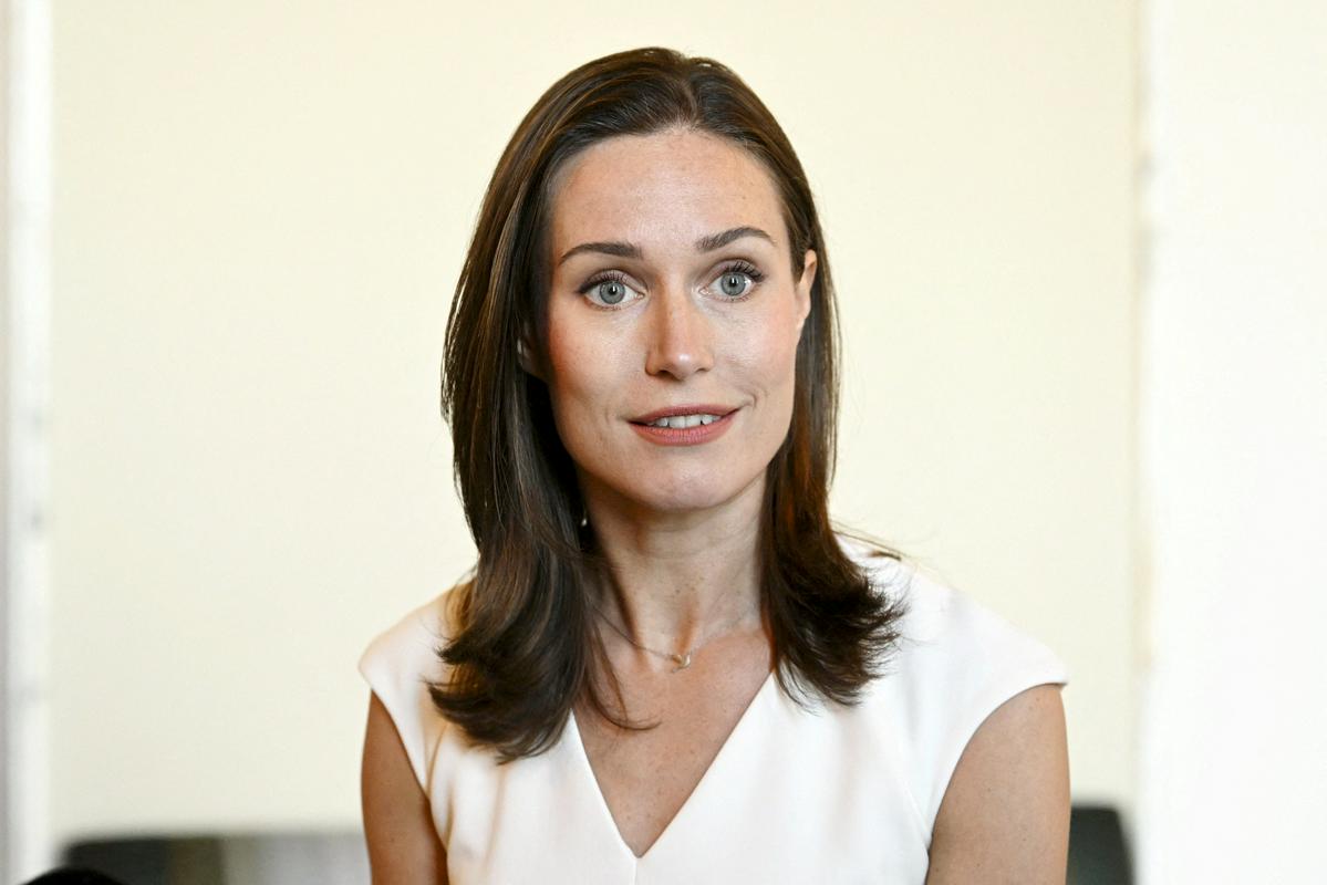 Sanna Marin je pridružitev Blairovi fundaciji napovedala na posebni tiskovni konferenci. Foto: Reuters