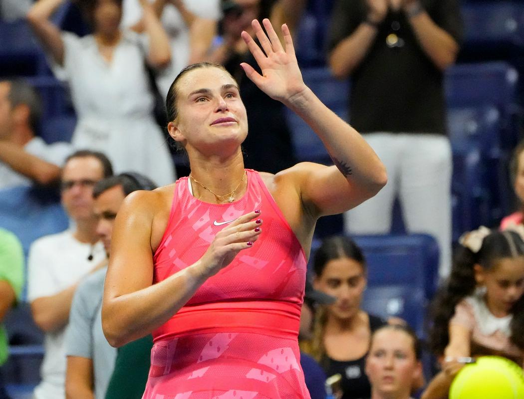 Arina Sabalenka se je na vseh letošnji turnirjih velike četverice prebila najmanj do polfinala. Prvič se bo zavihtela na prvo mesto lestvice WTA. Foto: Reuters