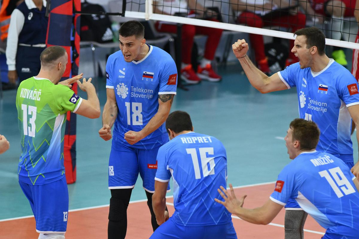The Slovenians lost for the first time in the fourth semifinal of the European Championships.  Photo: EPA